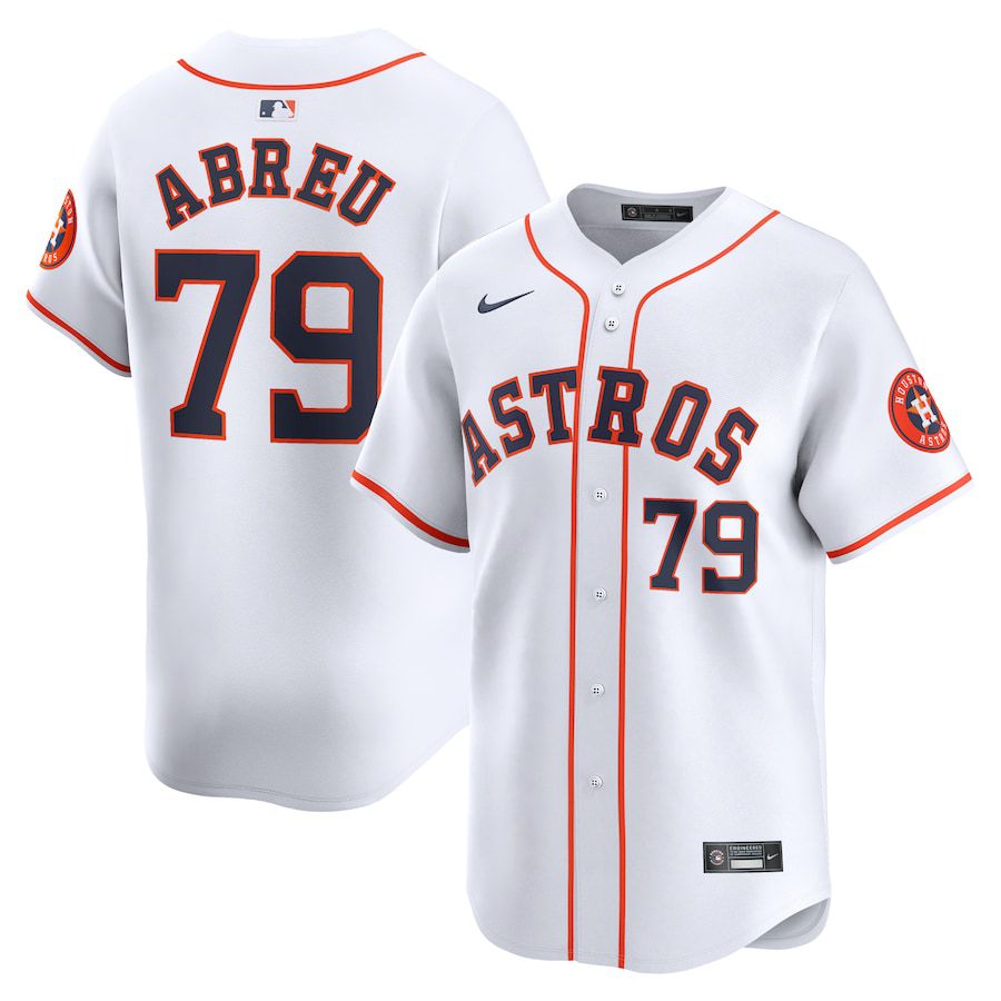 Men Houston Astros #79 Jose Abreu Nike White Home Limited Player MLB Jersey